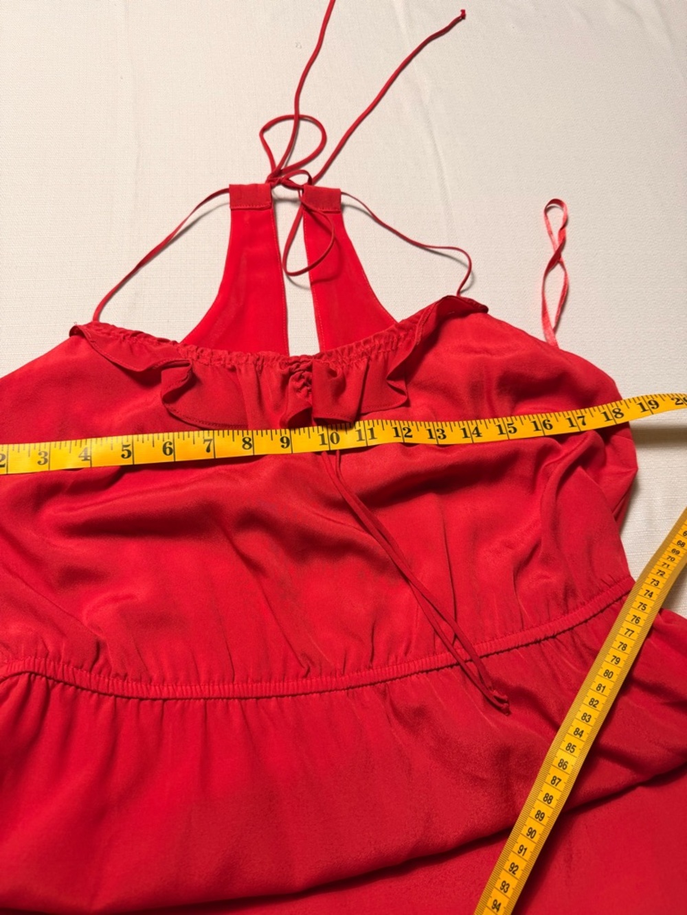 BCBGeneration Red Ruffle-Trim Mini Dress - Picture 4 of 7